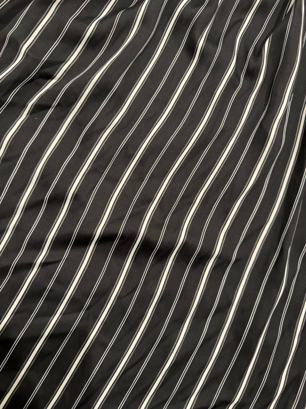 Black Sleeveless Midi Dress with Striped Skirt - Picture 2 of 6
